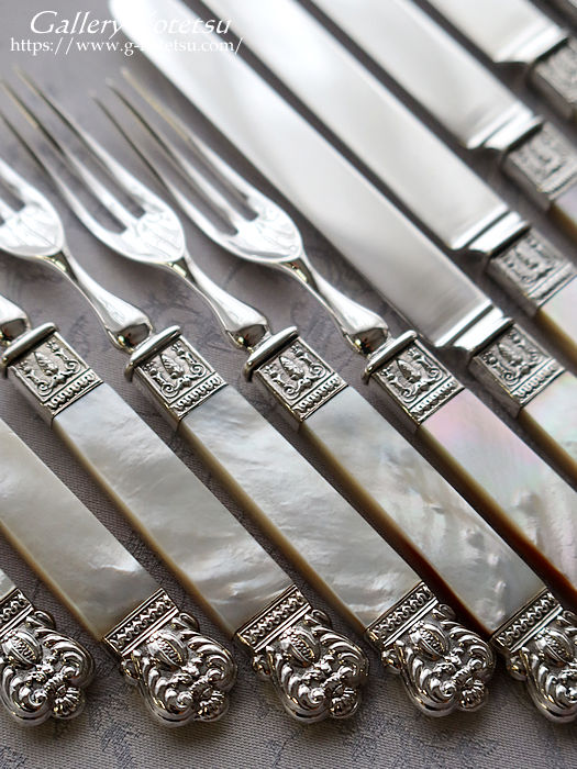 antique silver dessert cutlery