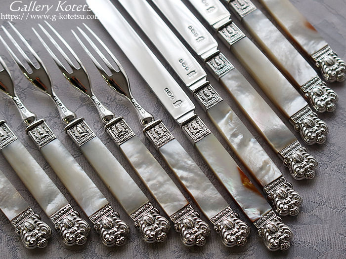 antique silver dessert cutlery
