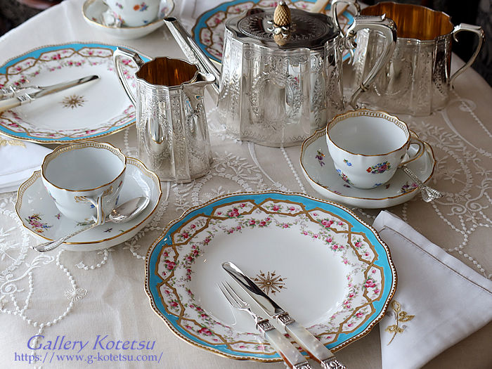 antique silver dessert cutlery