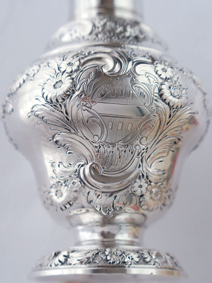 �A���e�B�[�N�V���o�[�@�e�B�[�L���f�B antique silver teacaddy