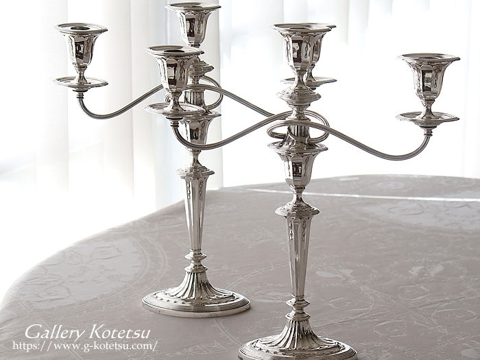 AeB[NVo[@Lfu antique silver candelabra