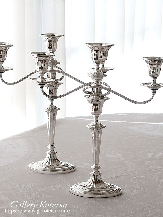 AeB[NVo[@Lfu antique silver candelabra