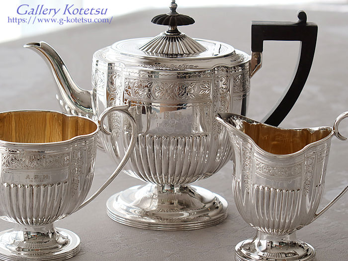 antique silver tea set AeB[NVo[@eB[Zbg