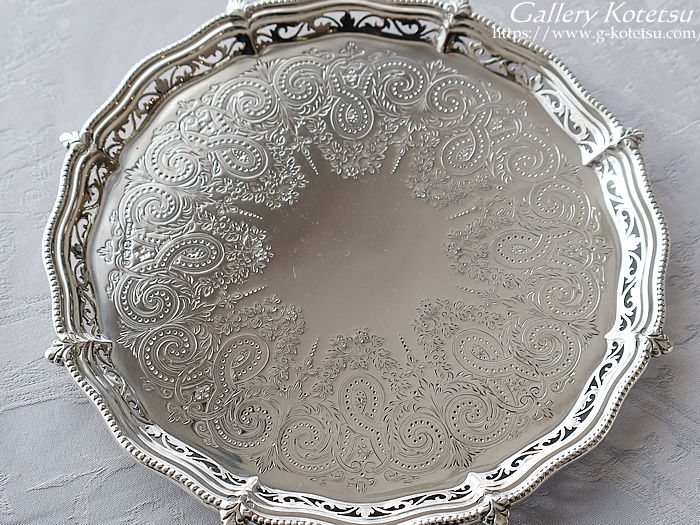 antique silver salver AeB[NVo[@T@