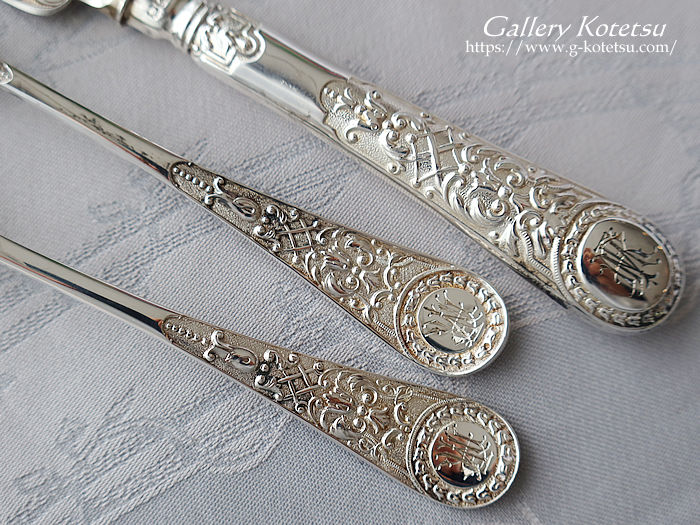 antique silver dessert cutlery