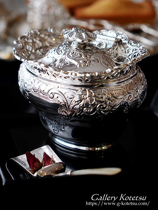 アンティークシルバー　ティーキャディ antique silver teacaddy