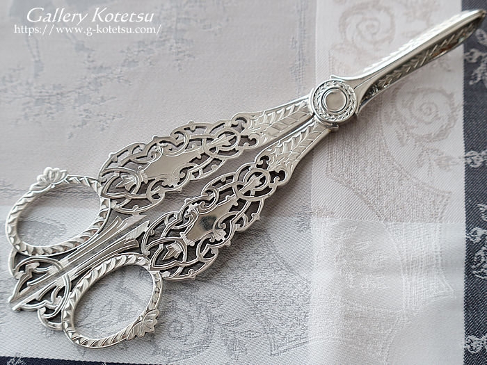 p sterling siver AeB[NVo[@O[vVU[Y antique silver grape scissers