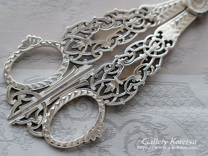 p sterling siver AeB[NVo[@O[vVU[Y antique silver grape scissers