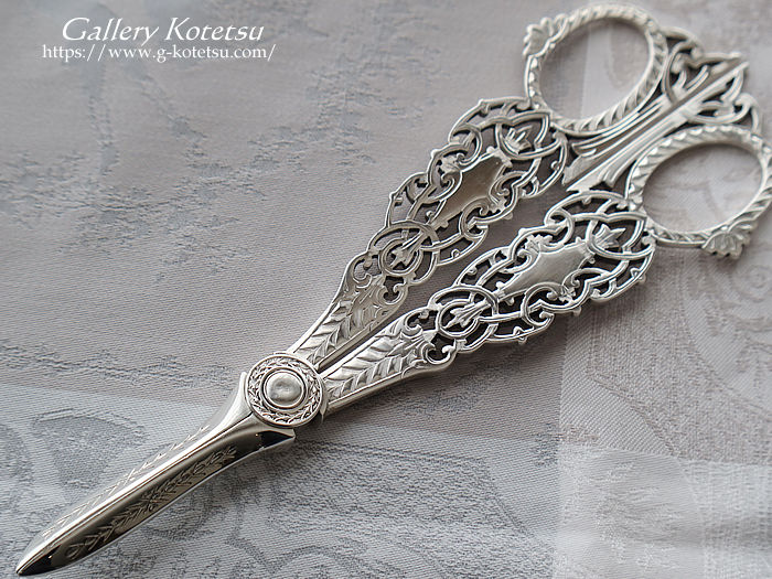 p sterling siver AeB[NVo[@O[vVU[Y antique silver grape scissers