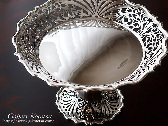 英国銀器 sterling siver アンティークシルバー　コンポート antique silver compote