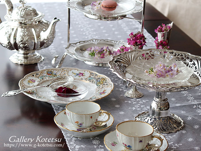 英国銀器 sterling siver アンティークシルバー　コンポート antique silver compote