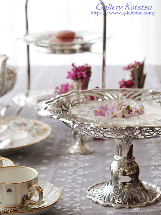 英国銀器 sterling siver アンティークシルバー　コンポート antique silver compote