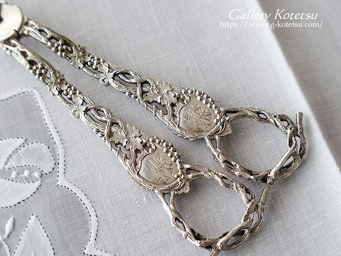 p sterling siver AeB[NVo[@O[vVU[Y antique silver grape scissers