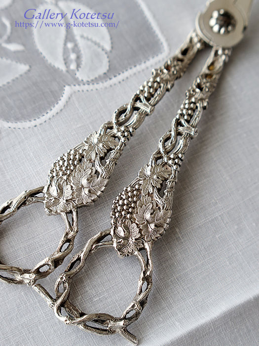 p sterling siver AeB[NVo[@O[vVU[Y antique silver grape scissers