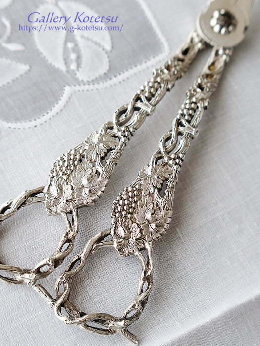 p sterling siver AeB[NVo[@O[vVU[Y antique silver grape scissers