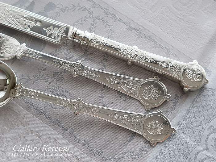 antique silver dessert cutlery