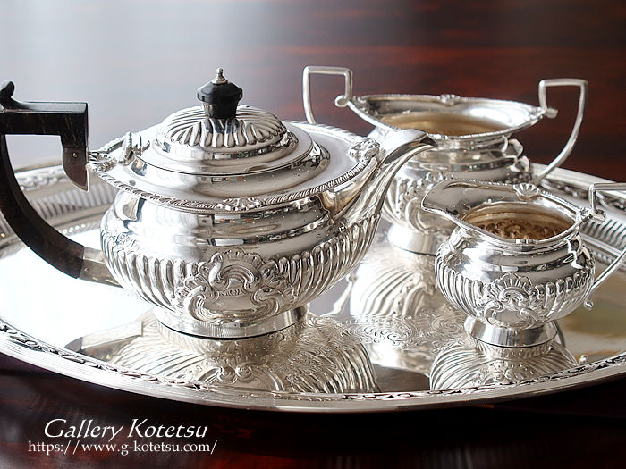 アンティークシルバー　ティーセット antique silver tea set