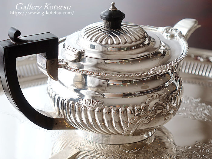 アンティークシルバー　ティーセット antique silver tea set