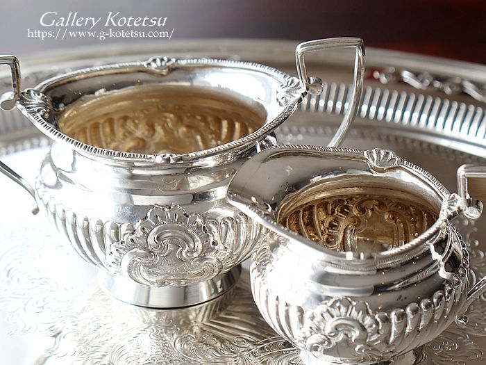 アンティークシルバー　ティーセット antique silver tea set