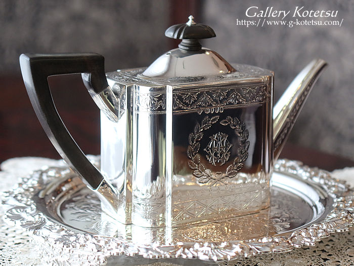 p sterling siver antique silver tea pot AeB[NVo[@eB[|bg
