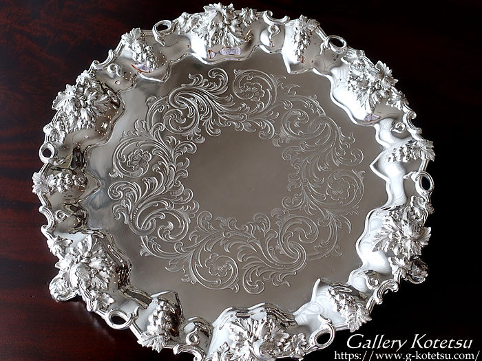 p sterling siver AeB[NVo[@T@ antique silver salver