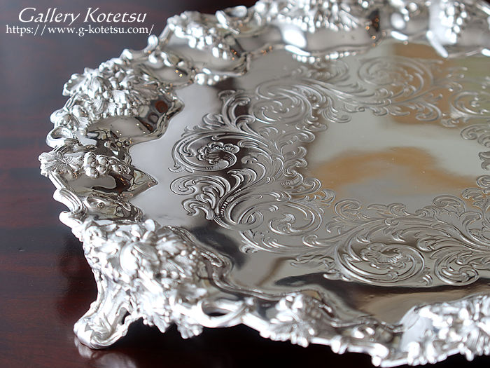 p sterling siver AeB[NVo[@T@ antique silver salver