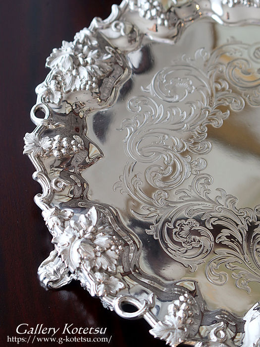 p sterling siver AeB[NVo[@T@ antique silver salver