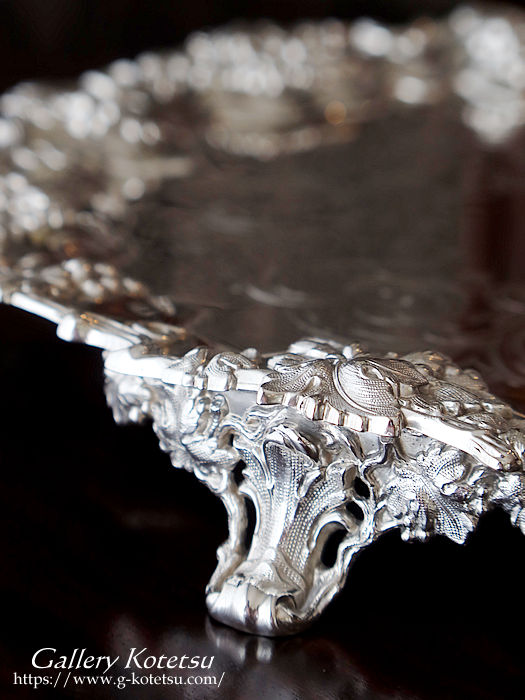 p sterling siver AeB[NVo[@T@ antique silver salver