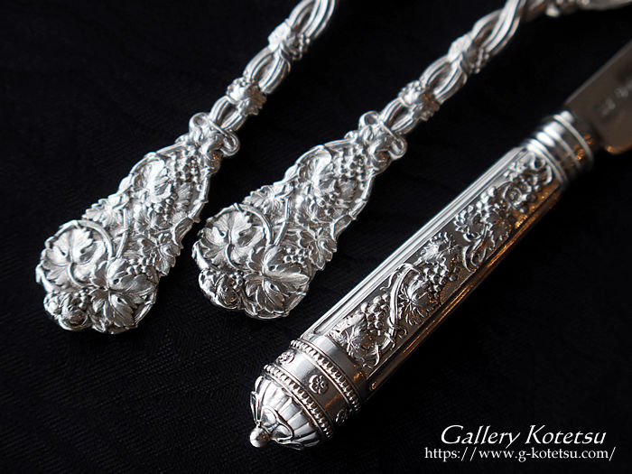 p sterling siver antique silver dessert cutlery