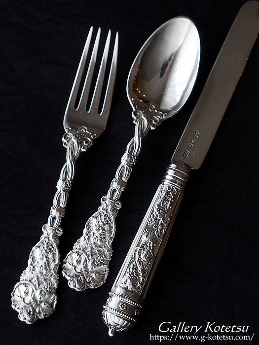 p sterling siver antique silver dessert cutlery