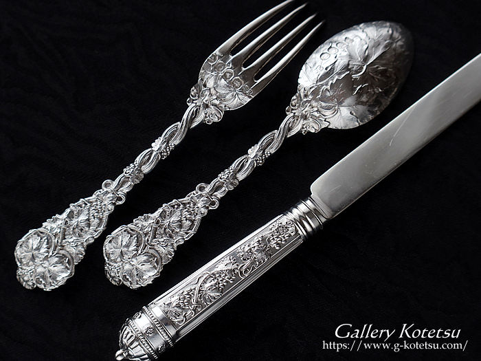 p sterling siver antique silver dessert cutlery