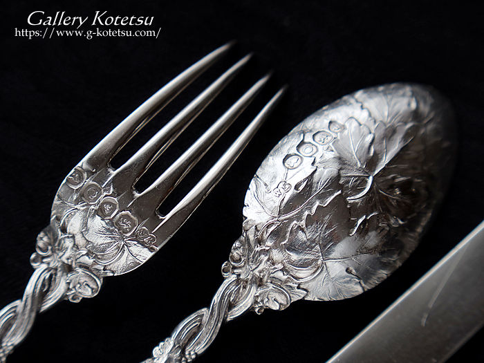 p sterling siver antique silver dessert cutlery