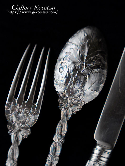 p sterling siver antique silver dessert cutlery