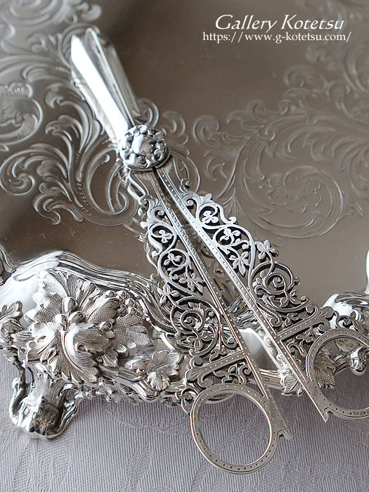 p sterling siver AeB[NVo[@O[vVU[Y antique silver grape scissers