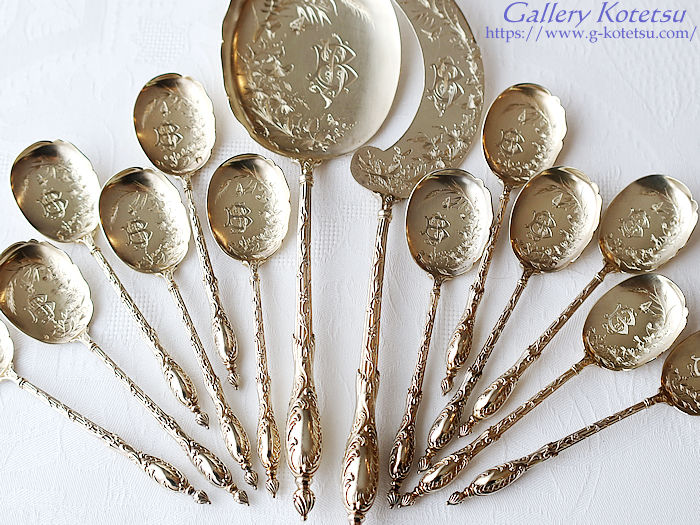 英国銀器 sterling siver スプーン antiquesilver icecreamspoon