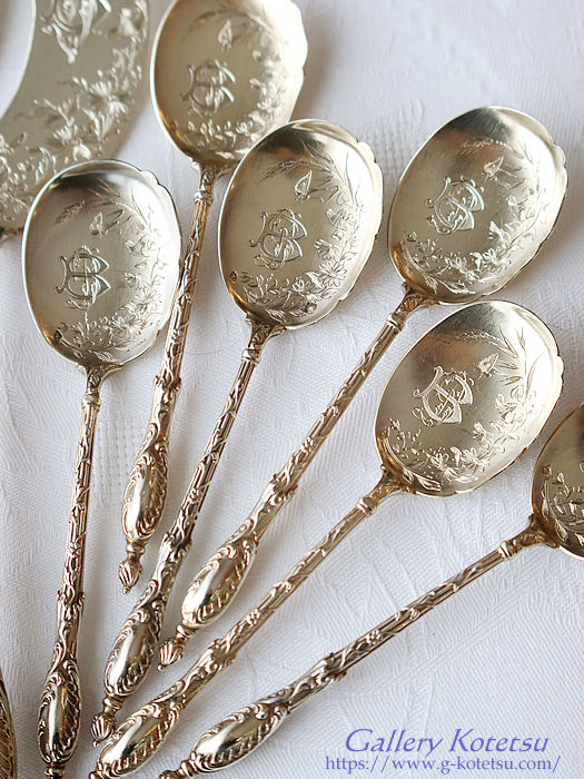 英国銀器 sterling siver スプーン antiquesilver icecreamspoon