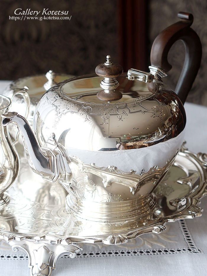 p sterling siver AeB[NVo[@eB[Zbg antique silver tea set