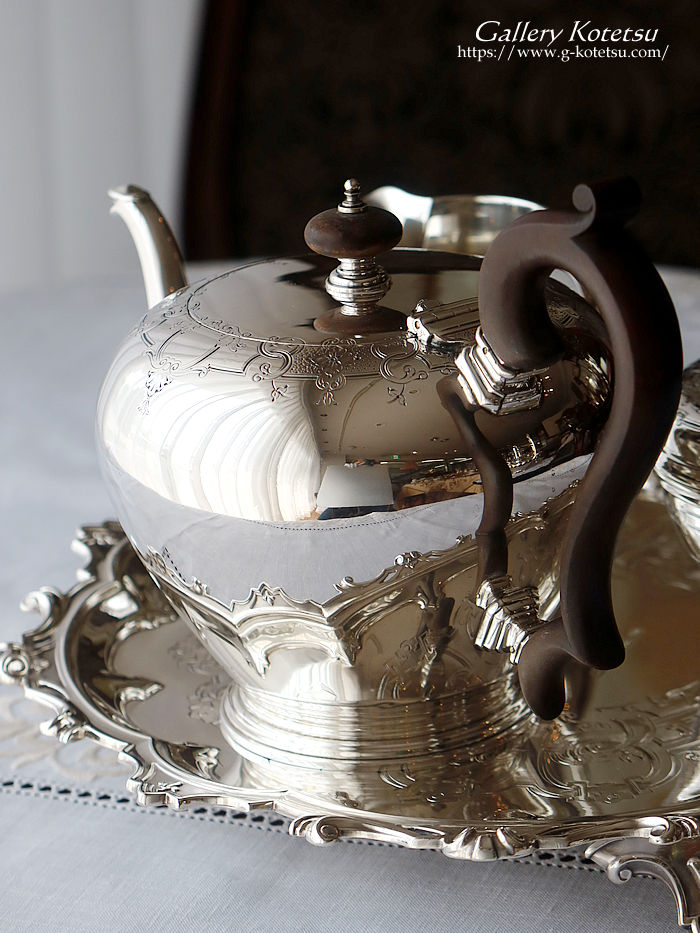 p sterling siver AeB[NVo[@eB[Zbg antique silver tea set