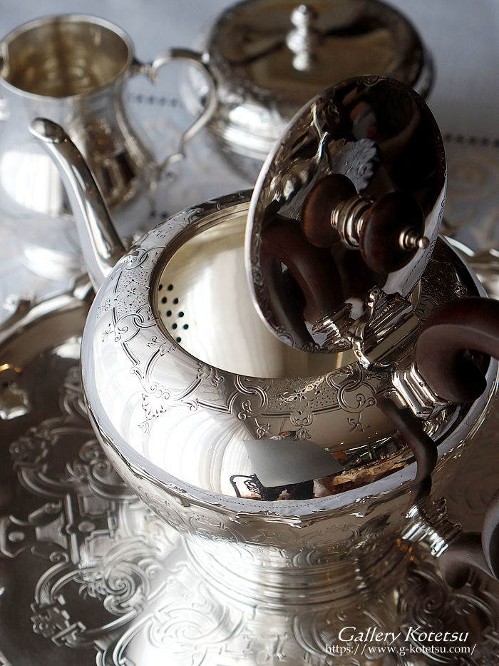 p sterling siver AeB[NVo[@eB[Zbg antique silver tea set