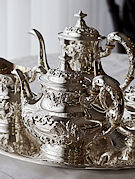 �A���e�B�[�N�V���o�[�e�B�[�Z�b�g antique silver teaset