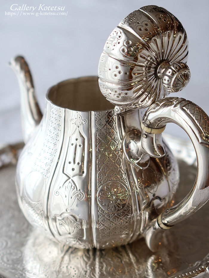 p sterling siver antique silver tea pot AeB[NVo[@eB[|bg