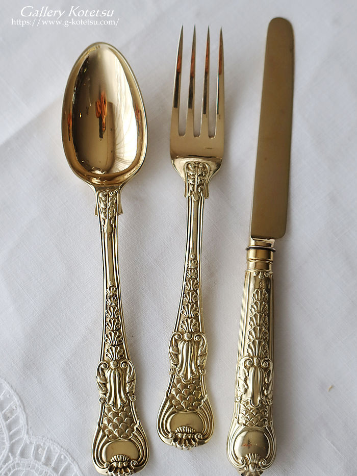 英国銀器 sterling siver antique silver dessert cutlery