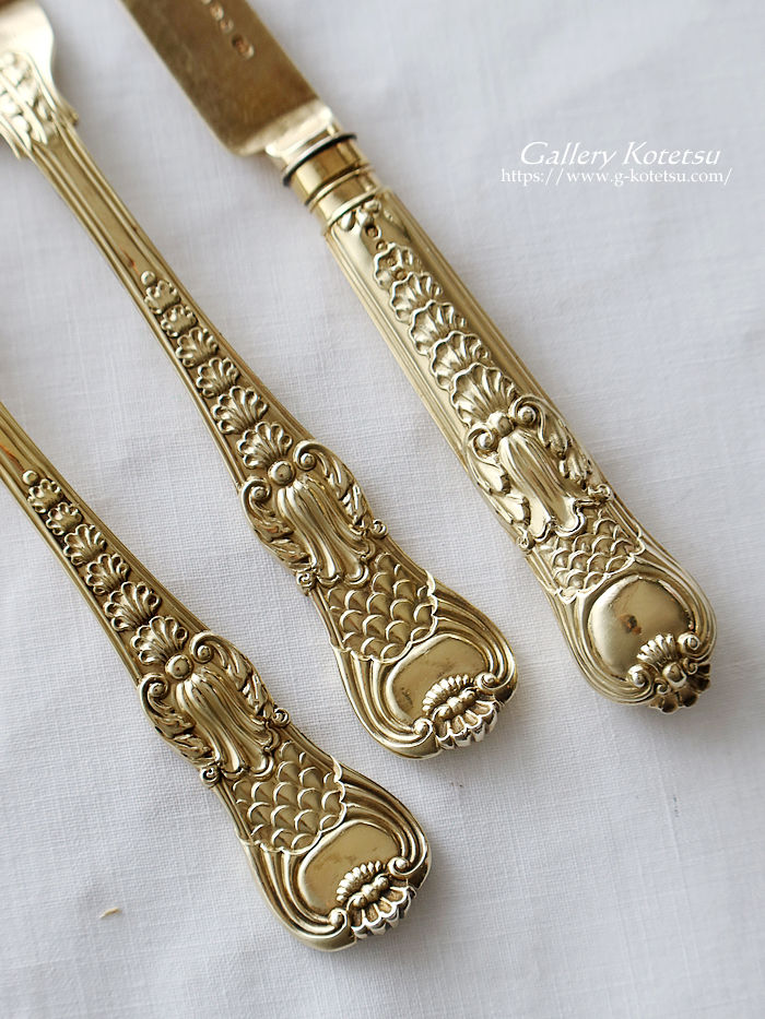 英国銀器 sterling siver antique silver dessert cutlery