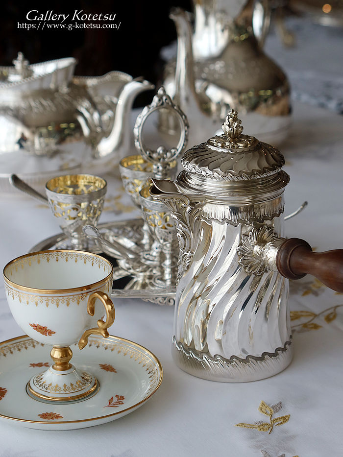 AeB[NVo[@`R[g|bg antique silver chocolate pot