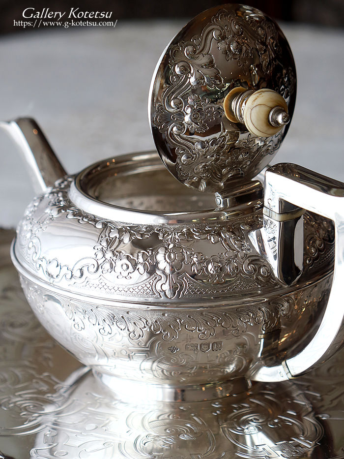 p sterling siver AeB[NVo[@eB[Zbg antique silver tea set