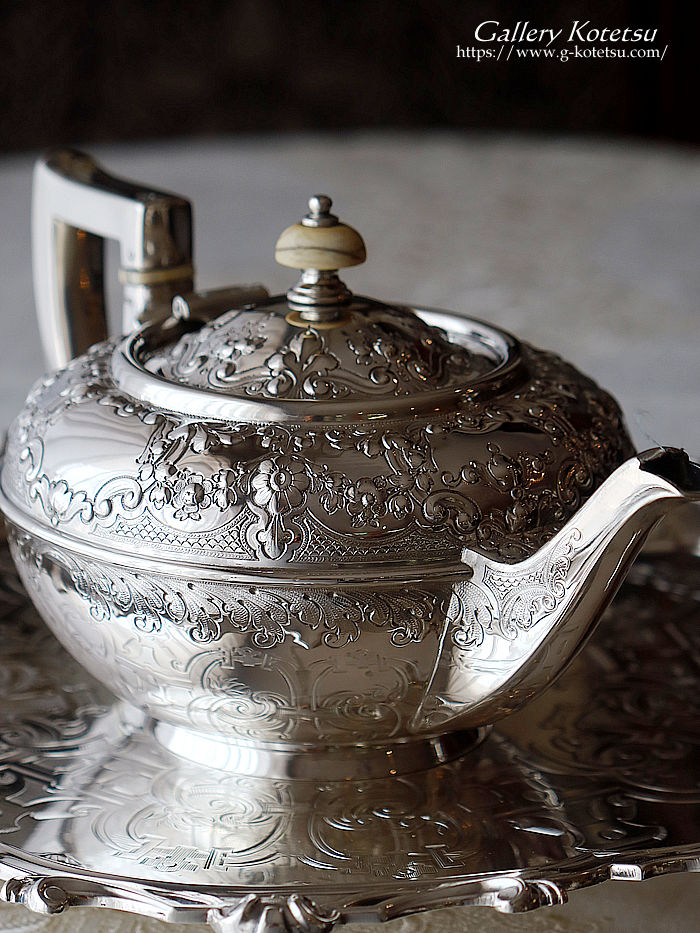p sterling siver AeB[NVo[@eB[Zbg antique silver tea set