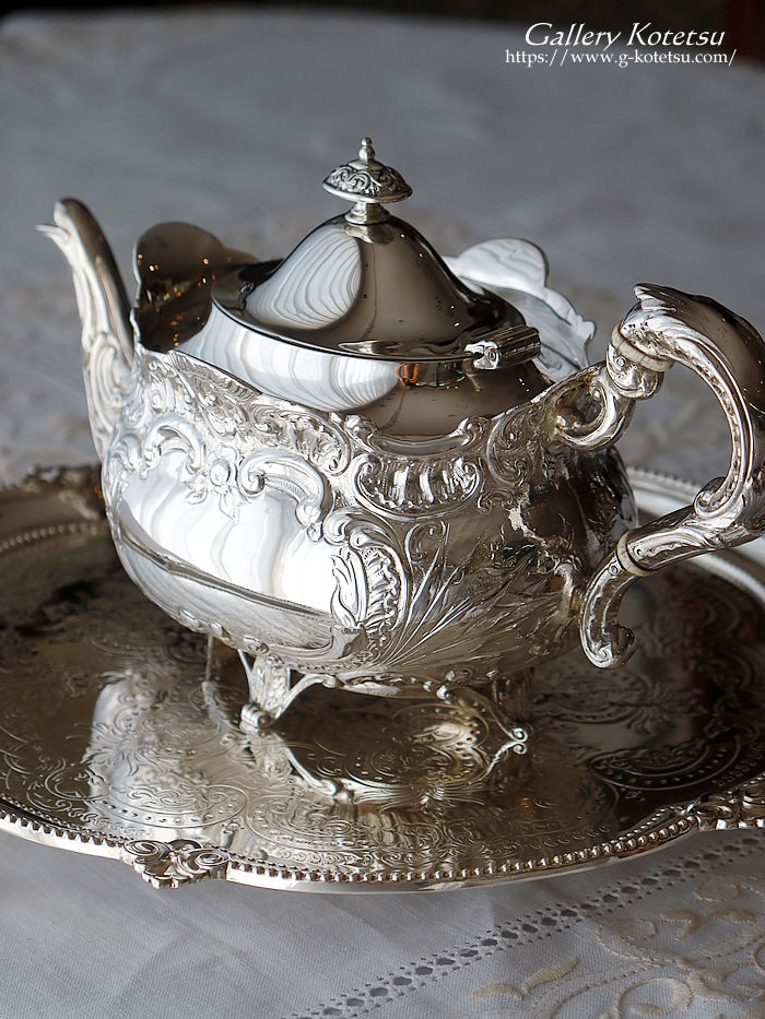 p sterling siver antique silver tea pot AeB[NVo[@eB[|bg