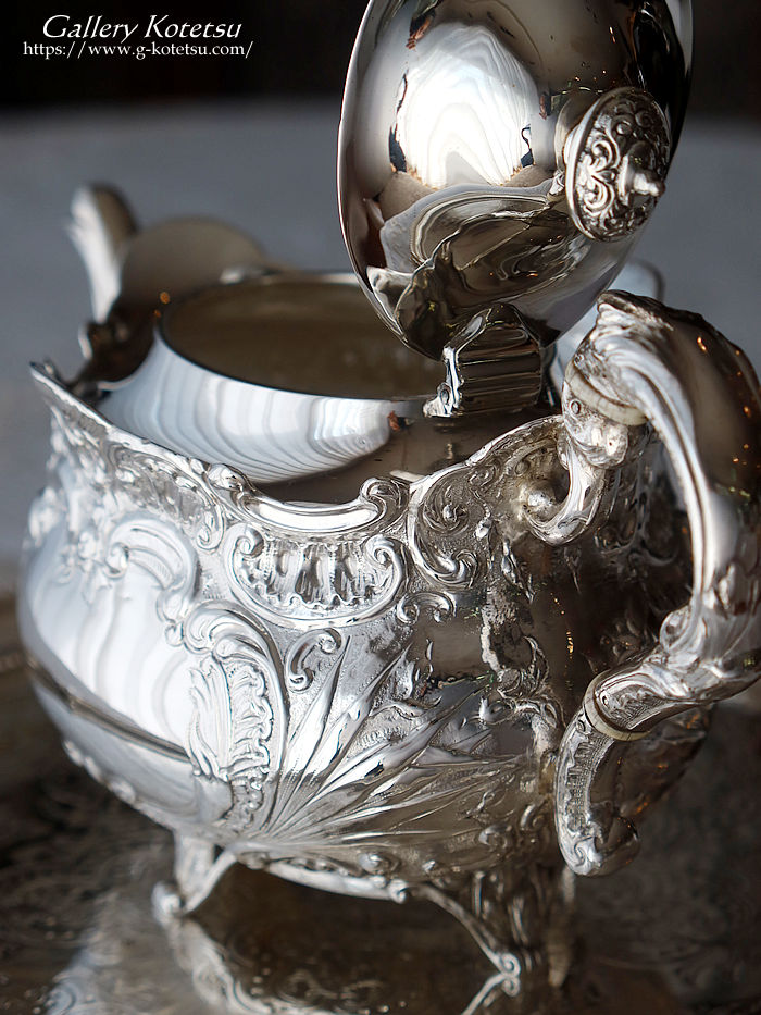 p sterling siver antique silver tea pot AeB[NVo[@eB[|bg