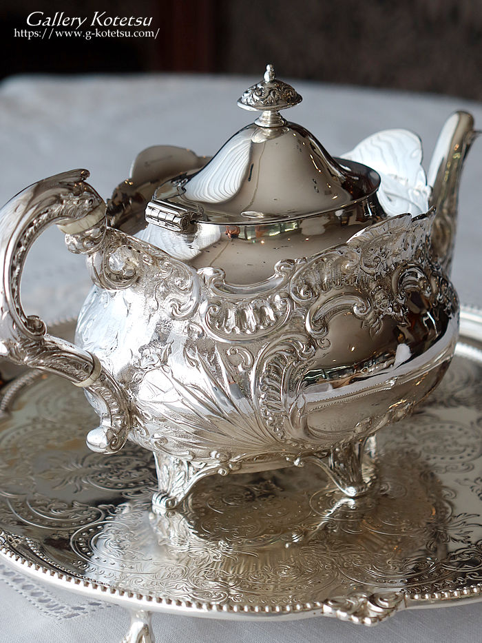 p sterling siver antique silver tea pot AeB[NVo[@eB[|bg