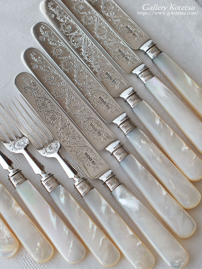 p sterling siver antique silver dessert cutlery